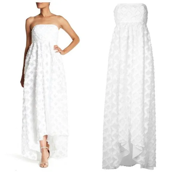 ZAC Zac Posen Lila Strapless Fil Coupé Gown - Picture 1 of 4